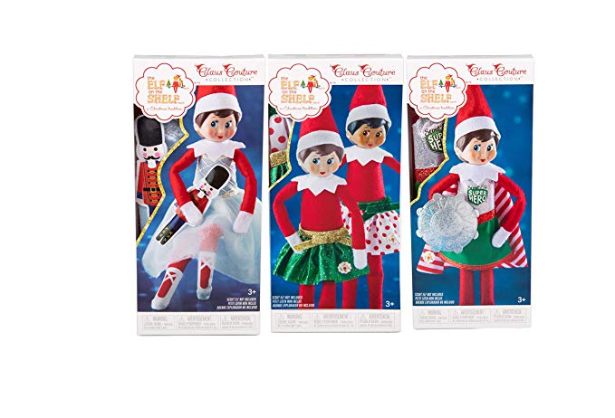 Elf on The Shelf 2018 Value Outfit Pack: Party Skirt Set, Superhero Set and Sugar Plum Duo