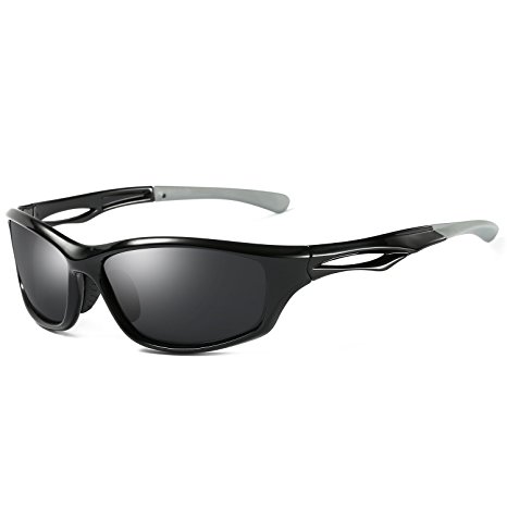 Laura Fairy Polarized Sports Sunglasses TR90 Silver Unisex Running Cycling Fishing