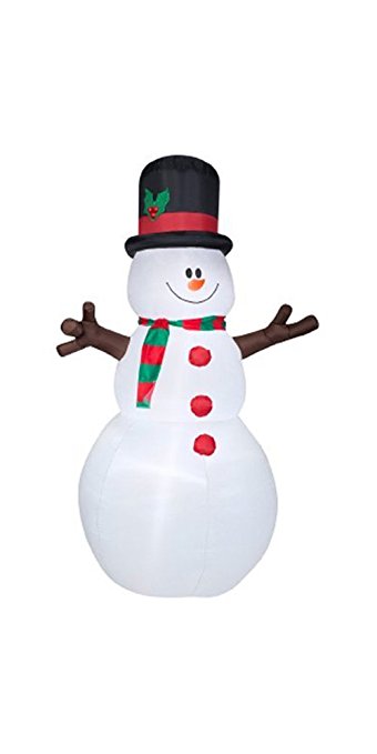 Gemmy Giant Lighted Airblown Snowman - Christmas Inflatable Outdoor Decoration for Yard, Lawn, & Garden - Home Holiday Character Decor - 8 Feet Tall