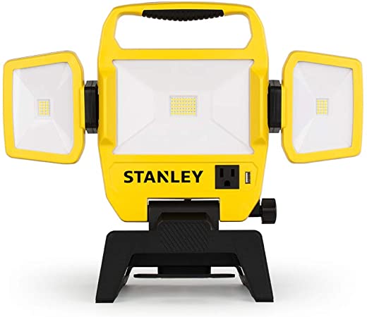 The Stanley 5000-Lumen LED Work Light Provides Ample Lighting with its Long-Lasting Integrated LED