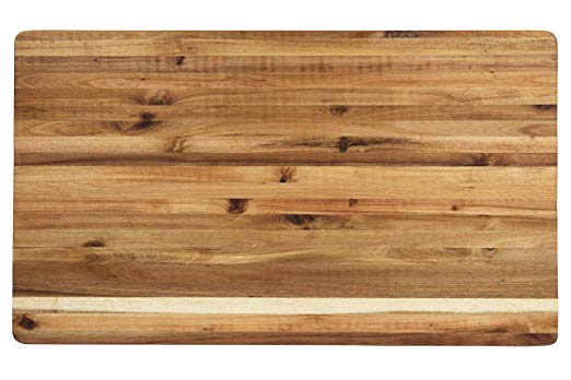 Villa Acacia Extra Large 30x18 Wood Cutting Board - 1.5" Thick with Premium Edge Grain Construction