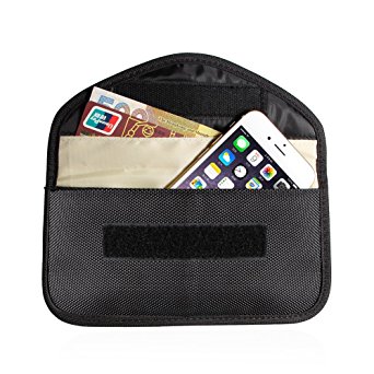 Portable Cell Phone Anti-tracking Anti-spying GPS Rfid Signal Blocker Pouch Case Bag Handset Function Bag (Black)