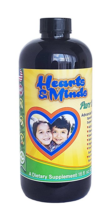 Kids Multi Vitamin and Mineral Dietary Supplement with Antioxidants, Digestive Health Blend, Fruits & Greens - Organic, Vegan, Non GMO, Sugar/Gluten Free Delicious Liquid for Better Absorption (32 oz)