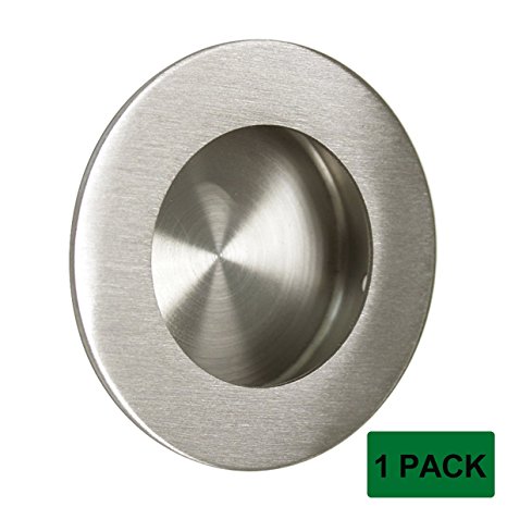 Probrico Recessed Stainless Steel Flush Pull Handle, Round, Large