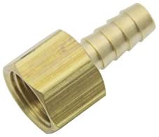 LTWFITTING Brass BSP Fitting Coupler/Adapter 3/8-Inch Female BSPP x 5/16-Inch(8mm) Hose Barb Fuel Gas Water (Pack of 5)