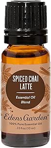 Edens Garden Spiced Chai Latte Limited Edition Fall Essential Oil Synergy Blend, 100% Pure Therapeutic Grade (Undiluted Natural/Homeopathic Aromatherapy Scented Essential Oil Blends) 10 ml