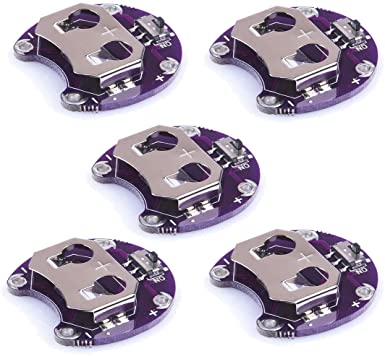 HiLetgo 5PCS Lilypad Coin Cell Battery Holder CR2032 Battery Holder Case Module