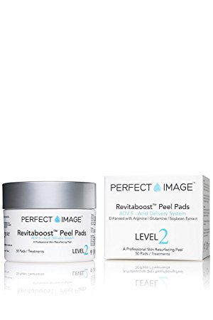 PERFECT IMAGE Revitaboost Peel Anti-Aging Peel Pads - Enhanced With Glycolic | Tca | Mandelic Acid | Arginine | Glutamine | Soybean