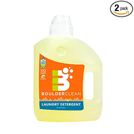 Boulder Clean Natural Laundry Detergent, Fresh Citrus, 100 oz, Pack of 2