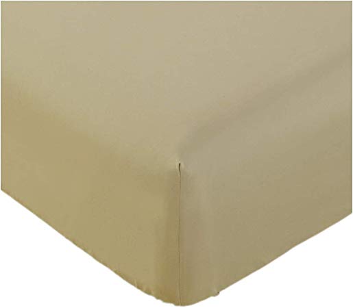 Mellanni Fitted Sheet Twin Gold - Brushed Microfiber 1800 Bedding - Wrinkle, Fade, Stain Resistant - Hypoallergenic - 1 Fitted Sheet Only (Twin, Gold)