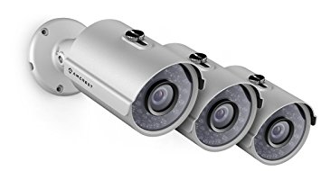 3-Pack Amcrest HDSeries Outdoor 1.3 Megapixel 960P POE Bullet IP Security Camera - IP67 Weatherproof, 1.3MP 960P (1280 TVL), IPM-743E (Silver)