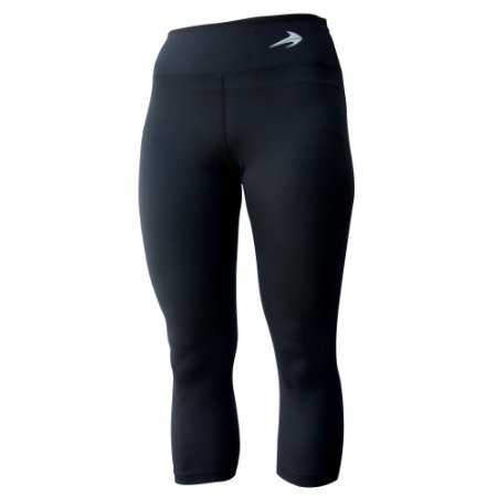 Compression Capri Pants For Women - 3/4 Length Yoga Running Workout Exercise Leggings