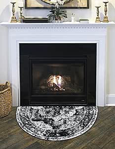 Unique Loom Sofia Collection Area Rug - Salle Garnier (2' 2" x 3' 7" Hearth Black/Ivory)