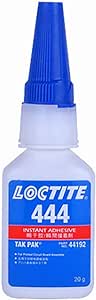 Loctite Tak Pak 444 Cyanoacrylate Adhesive - Clear Liquid 20 g Bottle - Shear Strength 3200 psi [PRICE is per BOTTLE]