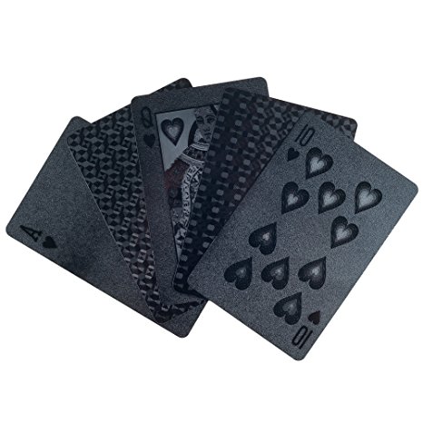 Trademark Devil Black Poker Embossed Playing Cards