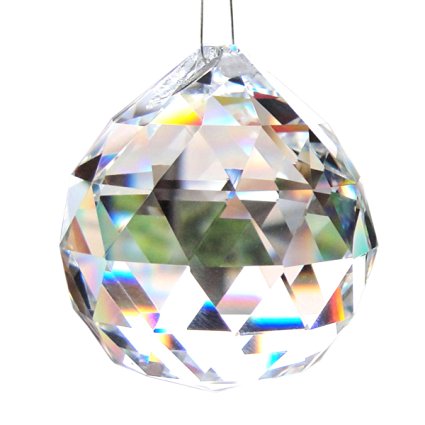 Homestia Crystal Glass Borealis Ball Prism Dazzling Ceiling Light Decoration 20mm, Pack of 10