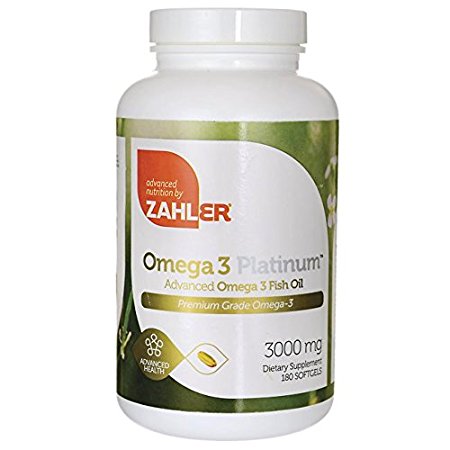 Zahler Omega 3 Platinum Fish Oil 3000mg, 180- Softgels