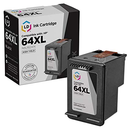 LD Remanufactured Ink Cartridge Replacement for HP 64XL N9J92AN High Yield (Black)