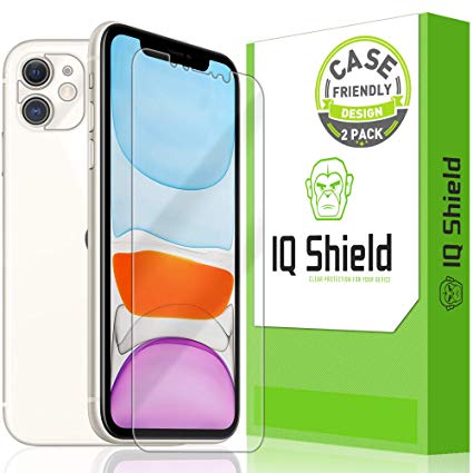 IQ Shield Screen Protector Compatible with Apple iPhone 11 (6.1 inch)(2-Pack)(Case Friendly   Camera Lens) LiquidSkin Anti-Bubble Clear Film