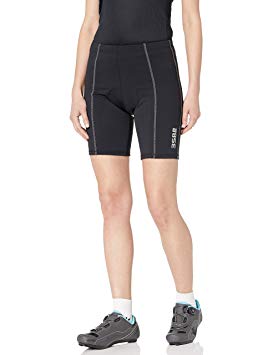 3SB Triathlon Shorts, Women's Tri Shorts, Padded Cycling Shorts with Red Butterfly, Bicycle Riding Pants Perfect for Training, Black