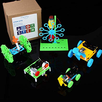 5 Set STEM Kit,DC Motors Mini Motor Electronic Assembly Kit Intro to Engineering, Cars, Circuit Building DIY Science Experiments Projects for Kids and Teens