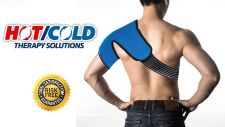 Hot / Cold Therapy SHOULDER Wrap - CE CERTIFIED & FDA APPROVED - GUARANTEED - Relieve Pain & Soreness   Decrease Swelling! Larger Coverage Area PLUS Convenient Adjustable Wrap!