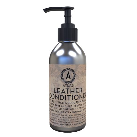 Atlas Leather Conditioner & Restorer - The Best pH Balanced Leather Conditioner for Handbags, Purses, Shoes, Jackets, Furniture, Car Seats, Sofas & More - 100% Satisfaction Guarantee!