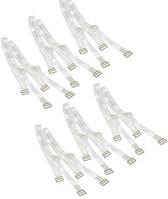 ToBeInStyle Women's Pack of 6 Clear Invisible Bra Straps