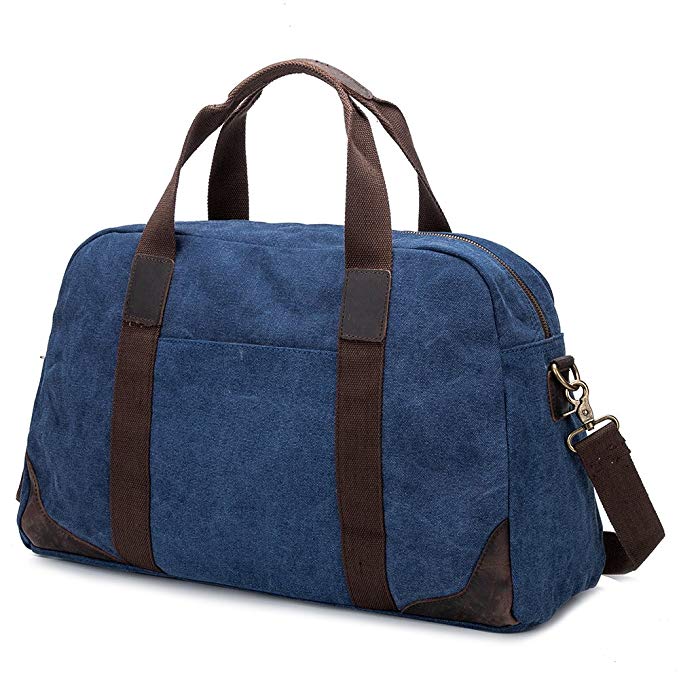 BUG Travel Duffle Bag Canvas Women Men Weekender Leather Unisex Duffle Bag