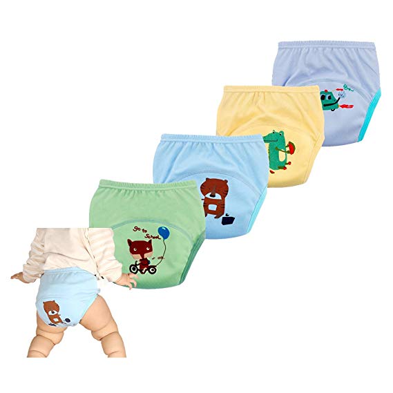 smart sisi 2018 New Anti Leakage Training Pants for Babies, Toddler 6 Layers Potty Training Pants 4 Pack