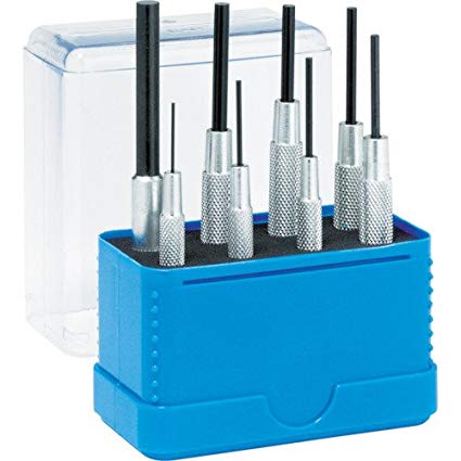 Rennsteig Parallel Pin Punches with Sleeve (Pin Remover Tools) - 8 Piece Set