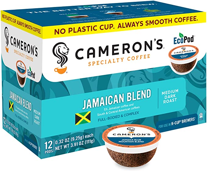 Cameron's Jamaican Blend Coffee Capsule, Compatible with Keurig K-Cup Brewers, 12-Count