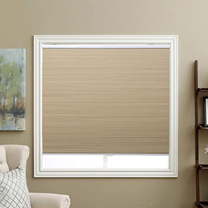 SBARTAR Custom Cordless Cellular Blinds for Windows, Blackout Window Blinds and Shades for Home Bedroom Nursery, Ivory Beige(Blackout), 47W x 64H