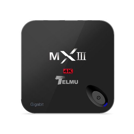 Telmu MXIII-G Android TV Box Amlogic S812 Quad Core 2GB/16GB 4K HEVC H.265  Ultra HD Streaming Media Player WiFi with Preload KODI