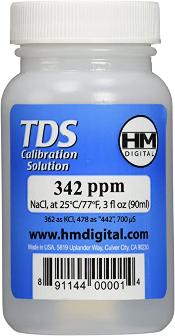 HM Digital C342 TDS and EC Calibration Solution, 342 ppm (NaCl), 90 ml Volume