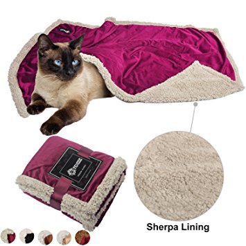 Puppy Blanket,Super Soft Sherpa Plush Fleece Dog Blankets and Throws for Small Medium Dogs Cats Sleeping Mat 45"x30"