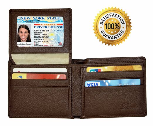 Dante RFID Blocking Bifold Genuine Leather Wallet for Men