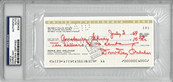 Doris Day Signed Authentic Autographed Check Slabbed PSA/DNA #83436231