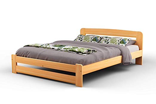 New Super King Size Solid Wooden Bed Frame"F1" with slats and extra four supportive legs (6ft, alder)