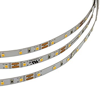 LEDwholesalers UL 16.4-ft Flexible LED Light Strip with 300xSMD2835 12-Volt 24-Watt, White 6000K, 20105WH