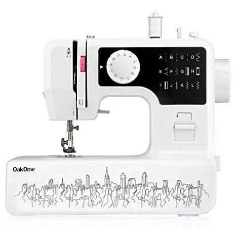 oakome Household Sewing Machine Multifunction - 12 Built-in Stitches and Patterns, Strong Horsepower, Perfect for All Sewing Jobs, Great for Beginners and Convenient for The Experienced (Black)