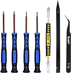 Kaisi Screwdriver Set for MacBook with P5 Pentalobe Screwdriver, T5 T6 Torx Screwdriver and PH000 Phillips Screwdriver with Metal spudger and Nylon Spudgers,mac tools for MacBook Pro & Air (7 Pcs)