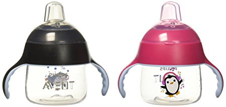 Philips AVENT 2 Piece My Little Sippy Cup, Pink/Black