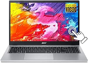 acer Aspire Slim Laptop Business Computer, 15.6" Touchscreen FHD Display, 16GB DDR5 RAM, 1TB SSD, AMD Ryzen 5 4-Core Processor, WiFi 6, Bluetooth, HD Webcam, HDMI, Type-C, Windows 11  GM Mousepad