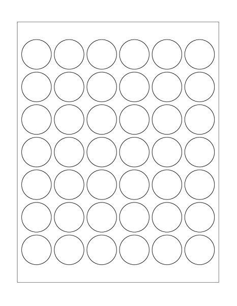 1-1/4" White Round Labels for Laser & Inkjet Printers | 1,050 1.25 in. Dots per Pack