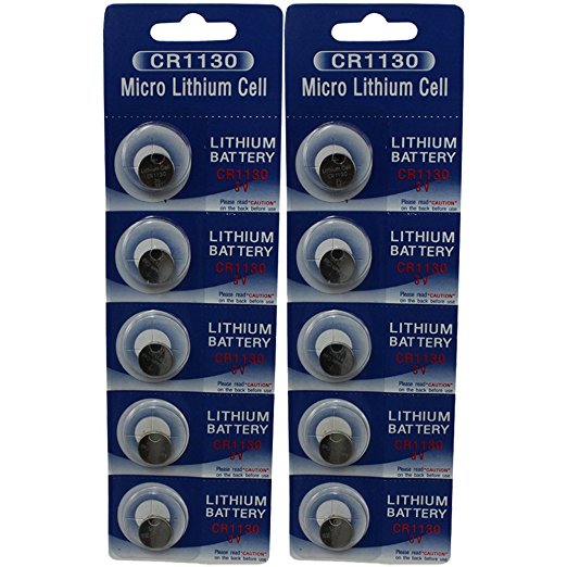 (10) CR1130 Lithium Coin Cell Batteries