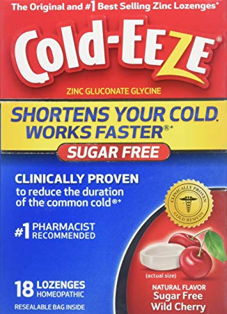 Cold-EEZE Cold Remedy Sugar Free Lozenges Wild Cherry 18 Count - The original and #1 best-selling zinc lozenges