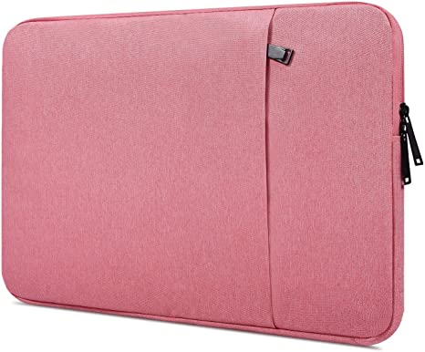 13-13.3 inch Waterpoof Laptop Sleeve Case for MacBook Pro 13.3 Retina, Dell XPS 13 7390 9380 9370/Inspiron 13 5000 7000, Lenovo Yoga 730, Acer Chromebook R 13, HP Samsung Carrying Tablet Bag, Pink