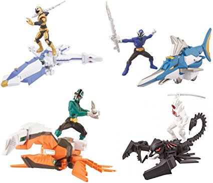 Power Rangers Super Samurai Zord & Figure Set with OcotoZord, SwordfishZord, BeetleZord & Scorpion Creature Figure