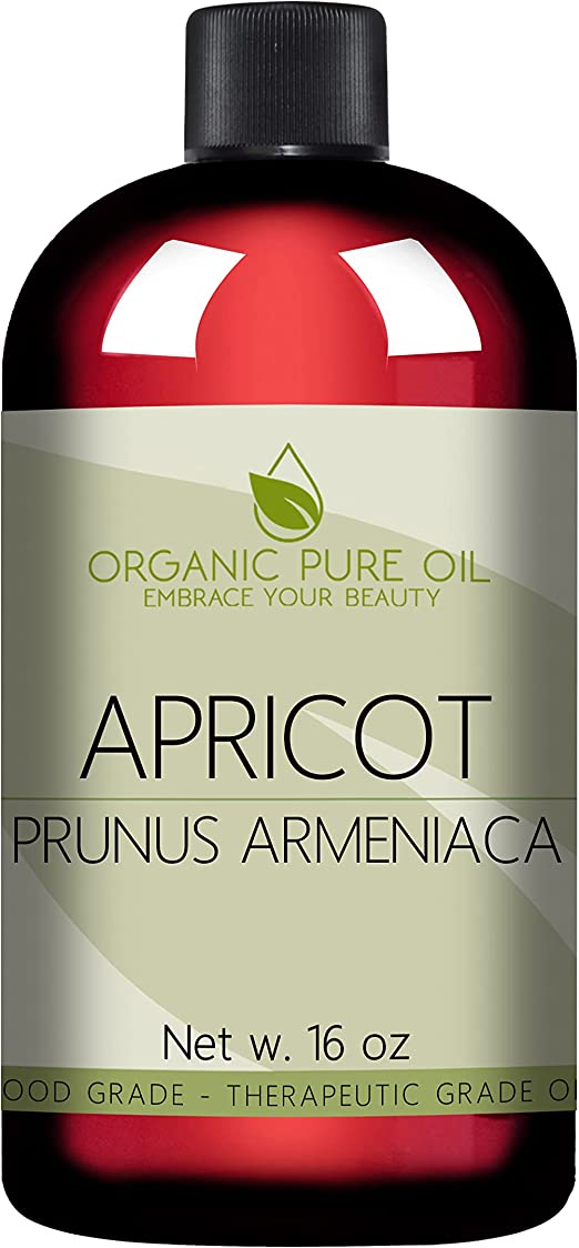 Apricot Kernel Oil - 100% Pure, Organic, Cold Pressed, Unrefined, Raw - Bitter Scent, Therapetutic Premium Grade A Kernal - Perfect for Massage, Skin, Hair & Body Care 16 OZ Quart Bulk
